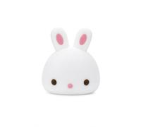 Muitomas Lampada coniglio in Silicone Soft Touch, Lampada da Comodino LED Multicolore Touch, Ricaricabile USB-C Senza Fili, Luce Notturna per Bambini e Camera da Letto