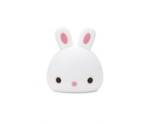 Muitomas Lampada coniglio in Silicone Soft Touch, Lampada da Comodino LED Multicolore Touch, Ricaricabile USB-C Senza Fili, Luce Notturna per Bambini e Camera da Letto