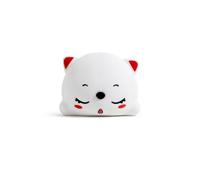 Muitomas Lampada Gatto in Silicone Soft Touch, Lampada da Comodino LED Multicolore Touch, Ricaricabile USB-C Senza Fili, Luce Notturna per Bambini e Camera da Letto