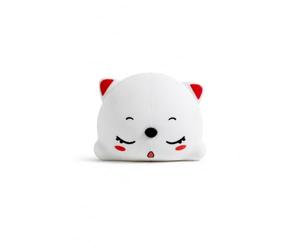 Muitomas Lampada Gatto in Silicone Soft Touch, Lampada da Comodino LED Multicolore Touch, Ricaricabile USB-C Senza Fili, Luce Notturna per Bambini e Camera da Letto