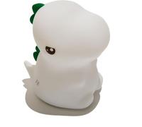 Muitomas, Lampada in Silicone a Forma di Dinosauro per Bambini, Luce Decorativa Morbida al Tatto per Cameretta, Input DC 4.5V, Bianca