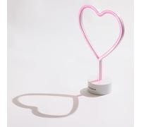 Muitomas Lampada Neon Cuore da Tavolo, Luce LED 3,5W con Ricarica USB-C, Design Decorativo per Casa, Ufficio e Camera