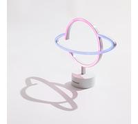 Muitomas Lampada Neon Pianeta da Tavolo, Luce LED 3,5W con Ricarica USB-C, Decorazione Luminosa per Casa, Camera e Ufficio