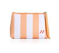 Muitomas Pochette da Donna in Neoprene a Strisce, Borsa da Donna con Chiusura Zip e Laccio Polso, 24 x 16 x 6, Colore Peach Fuzz