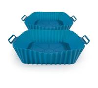 Muitomas Set di Teglie per Friggitrice ad Aria in Silicone, Colore Blu