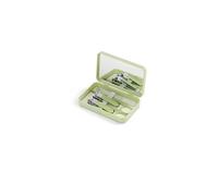 Muitomas Set Manicure Compatto con Custodia Rigida, il Set Comprende Tagliaunghie, Lima, Spingipelle, Taglia Cuticole, Ideale per Viaggio e Uso Quotidiano, Verde Salvia
