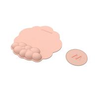 Muitomas, Set Tappetino per Mouse Ergonomico con Poggiapolsi e SottoTazza, Accessori da Scrivania, Colore Peach Fuzz