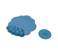 Muitomas, Set Tappetino per Mouse Ergonomico con Poggiapolsi e SottoTazza, Accessori da Scrivania, Colore Blu Ottanio