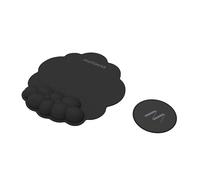 Muitomas, Set Tappetino per Mouse Ergonomico con Poggiapolsi e SottoTazza, Accessori da Scrivania, Colore Nero