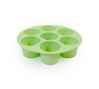 Muitomas Stampo Muffin in Silicone per Friggitrice ad Aria, Dimensioni 17,5×17,5×4 cm, Antiaderente, Riutilizzabile, Resistente al Calore, Per Cupcake e Dolci, Blu Ottanio