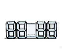 Muitomas, Sveglia Digitale con Luci Neon, Orologio da Parete o Scrivania LED con Sveglia e Luce Notturna, Vista 12/24h regolabile, Input DC 5V/1A, Colore Bianco