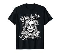 Mujer Calavera Mexicana for Dia De Los Muertos La Jefa Maglietta