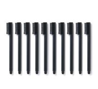 MUJI 無印良品 Pennarelli magnetici per lavagna bianca con gomma integrata, punta fine, confezione da 10 (nero)