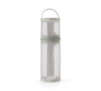 MUJI - Astuccio portamatite in rete di nylon, convertibile, portatile, con manico, nero/grigio/beige, Grigio, Cabrio