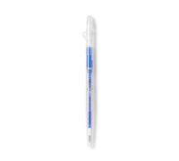Muji Penna a sfera cancellabile sottile, punta da 0,38 mm, stile bussante, trasparente (blu)