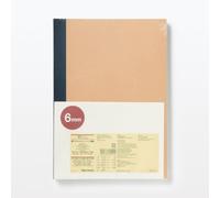 MUJI - Set di 5 quaderni in carta con albero piantato, pagine a righe, dorso multicolori (A4)