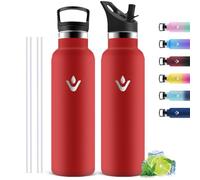 Mujigaga Borraccia Termica 1 litro, Borracce Termiche con Cannuccia, Borraccica Palestra Senza Perdite, Borracce Acciaio Inox Senza BPA, Isolato Sottovuoto, Bottiglia Termica per Bici, Ciclismo, Gym