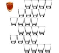 Mujiluxe Bicchieri Amaro In Vetro Trasparente, Bicchierini Liquore, Bicchieri Liquore E Bicchieri Per Degustazione E Tavola (24 pezzi, 35ml)