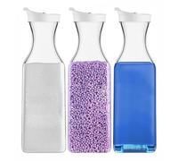 Mujiluxe Set di 3 contenitori per detersivo, dispenser per detergenti liquidi e perle profumate, 1,5 l