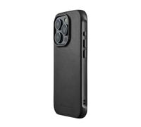 Mujjo - Cover Shield in pelle per iPhone 16 Pro Max - Nero