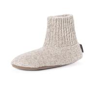 MUK LUKS Men's Morty Ragg Wool Slipper Sock, Oatmeal, Large