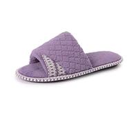 MUK LUKS Sally Micro - Pantofole da donna in ciniglia, colore: lilla, viola (Ml574v2), Large