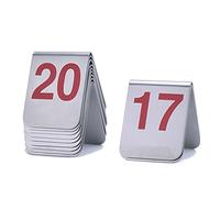 Muka 10 numeri da tavolo in acciaio inox, stile tenda, numero: 6 cm di larghezza x 6,5 cm di lunghezza, numero da 1 a 10