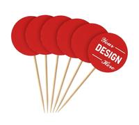 Muka 100 Pezzi Bandiere Personalizzate Stampate per Stuzzicadenti Decorazioni per Cupcake Etichette per Alimenti per Feste Decorazione Bastoncini per Cocktail