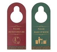 Muka 2PZ per Favore Non Disturbare, Si Prega di Metti in Ordine la Stanza Segnaletica per Porte per Appendere la Maniglia della Porta per Hotel, Cartello per Appendere a Doppia Faccia