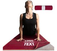 Muka Asciugamano per Tappetino Yoga Personalizzabile con Punto Antiscivolo, Asciugamano per Tappetino Antiscivolo trasferimento Termico e Ricamo