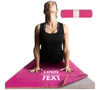 Muka Asciugamano per Tappetino Yoga Personalizzabile con Punto Antiscivolo, Asciugamano per Tappetino Antiscivolo trasferimento Termico e Ricamo