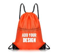 Muka Borsa da Palestra con Coulisse Premium Personalizzata per Donne e Uomini con Tasca Frontale con Cerniera
