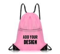 Muka Borsa da Palestra con Coulisse Premium Personalizzata per Donne e Uomini con Tasca Frontale con Cerniera