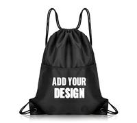 Muka Borsa da Palestra con Coulisse Premium Personalizzata per Donne e Uomini con Tasca Frontale con Cerniera