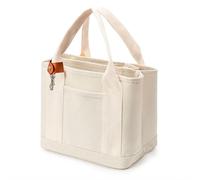 Muka Borsa Piccola in Tela con Gancio a Moschettone, Borsa in Cotone Multi-Tasca