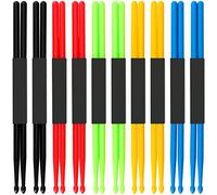 MUKCHAP 10 paia di bacchette per batteria in nylon da 5 A, in plastica resistente, antiscivolo, multiuso, per strumenti a percussione, pratica, prestazioni, relax