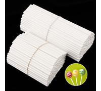 MUKCHAP 1000 bastoncini di carta per lecca-lecca da 10 cm e 15 cm, bastoncini di carta bianca per lecca-lecca, 2 misure