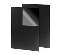 MUKCHAP 2 fogli in acrilico nero, formato A4, 210 x 297 x 3 mm, foglio di plastica nero flessibile per cartelli, fai da te, artigianato