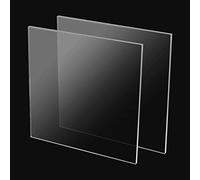 MUKCHAP 2 fogli in acrilico trasparente da 10 mm, 300 x 300 mm, fogli acrilici trasparente, pannelli quadrati in acrilico per cartelli, progetti fai da te, artigianato