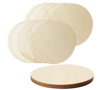 MUKCHAP 20 cerchi rotondi in legno non finiti da 30 cm, in compensato rotondo, sottili dischi di legno per artigianato, ornamenti, progetti fai da te