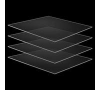 MUKCHAP 4 fogli in acrilico trasparente, 300 x 300 x 3 mm, pannelli in acrilico per esposizione, lastra acrilica trasparente, progetti fai da te, artigianato