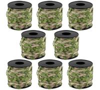 MUKCHAP 8 rotoli di spago di iuta con foglie da 5 mm x 10 m, filo di iuta con foglie verdi, per decorazioni domestiche, artigianato fai da te