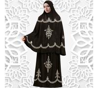 Mukena Ricamato Abaya Mussulmano Preghiera Lungo Hijab Khimar Umrah Hajj