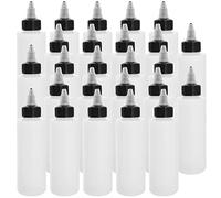 MUKLEI 20 Pack 4 Oz/120ML Bottiglie di erogazione in plastica con tappo a torsione, applicatore con ugello a punta vuota, bottiglie applicatore con tappo a torsione