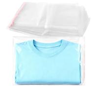 MUKSEUT 200 sacchetti in cellophane trasparente, 32 x 50 cm, sacchetti multiuso in plastica autosigillanti, per abbigliamento, imballaggi alimentari e trucco