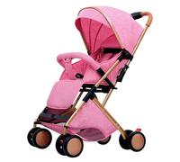 MUL-BOUTIQUE sillita de paseo bebe ultracompact da 0 a 6 anni, silla ligera paseo de viaje con arni di seguridad di 5 puntos, Plegado Compact y reclinabile, Con bolsillos y mirerà ombrellone (Rosa)