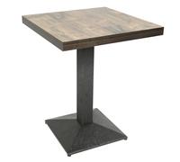 MUL-BOUTIQUE Tavolo da pranzo a forma quadrata, tavolo quadrato in stile industriale, 60 x 60 x 75 cm, gambe in ferro e piano in legno, per sala da pranzo cucina soggiorno (stile europeo)