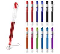 Mulaibdin 12 Pz Penna Stilografica Monouso, Penne Stilografiche Colorate, Penna Multicolore 9 Colori, Stilografica ad Asciugatura Rapida per Schizzi,Diario,Calligrafia,Ufficio,Scuola,Regalo (0,5 mm)