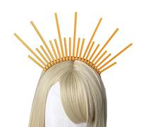 MULAIDI Adolescenti Studenti Cerchietto per capelli di Halloween con esplosioni di sole Cosplay Angelo Santo Fasce per capelli Prestazioni Cerchio per capelli Santo Copricapo Santo Fascia Santo