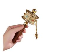MULAIDI Ruota di preghiera a mani libere (buddista tibetano) in plastica tibetana Religione Scritture Prega buddista mano ruota di preghiera mano ruota di preghiera a mano